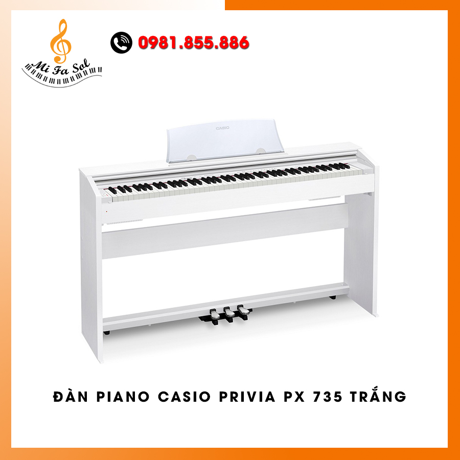 Đàn Piano Casio Privia PX735 ( Trắng ) - PIANO MIFASOL